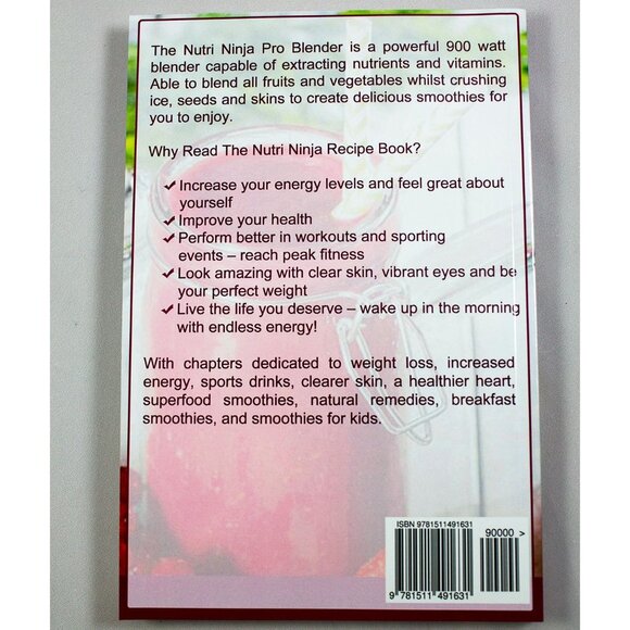 Nutri Ninja Recipe Book 70 Smoothie Recipes Liana Green 2015 Trade Paperback - Picture 2 of 7